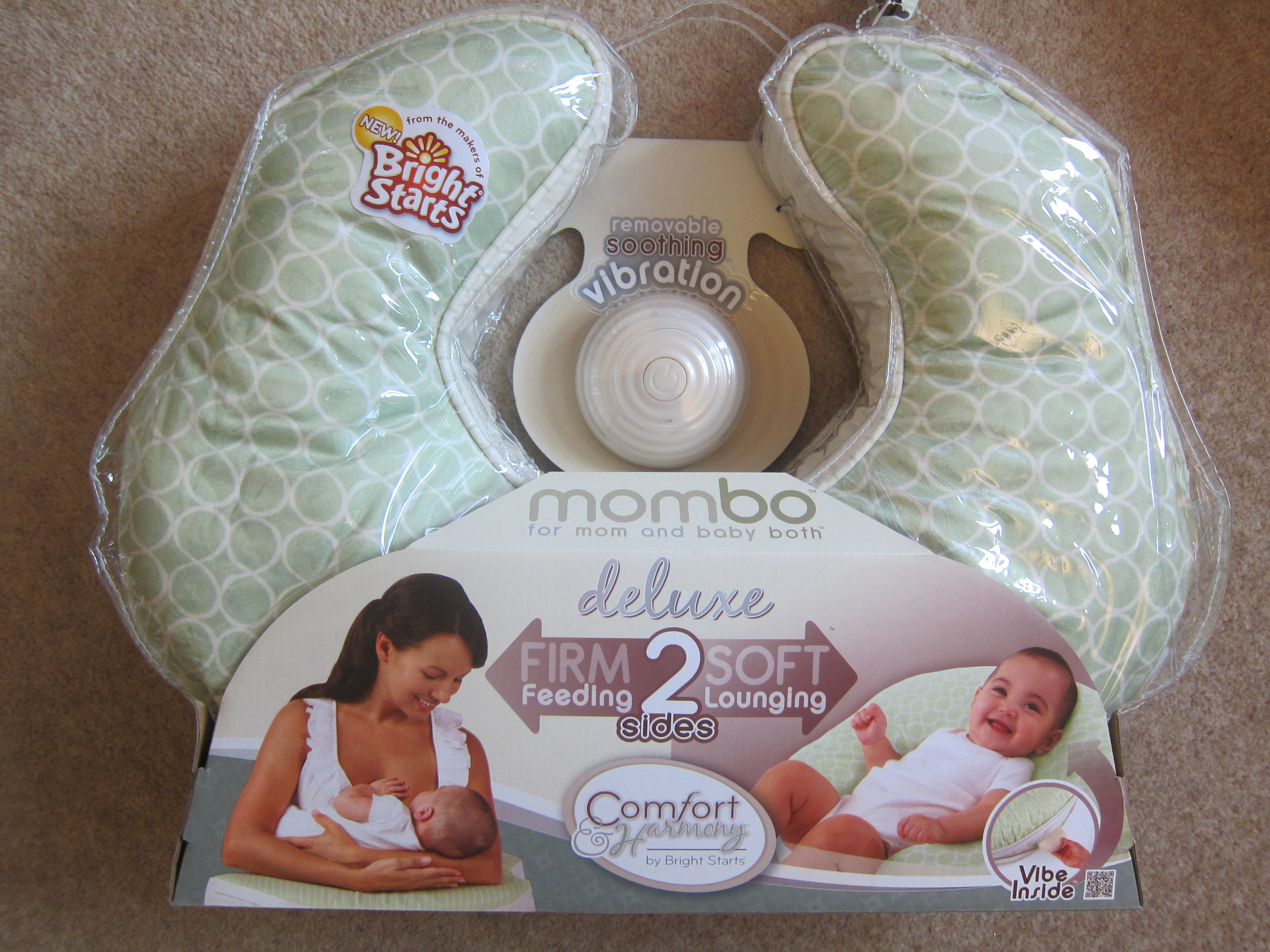 Bright starts mombo store vibrating nursing pillow